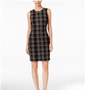 Calvin Klein Women's Matelasse Plaid Sheath Dress